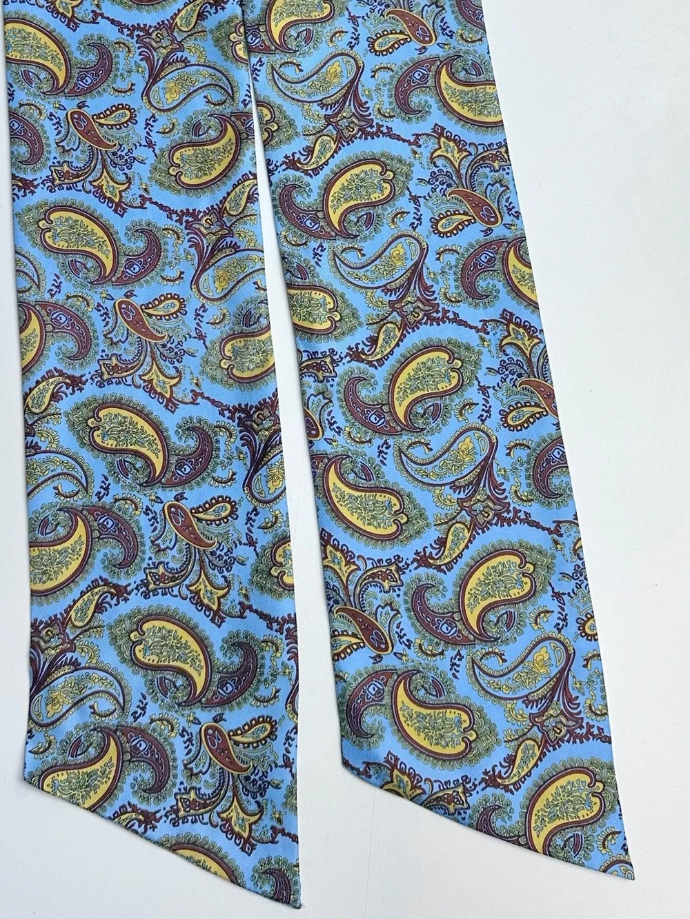 J. McLaughlin Blue Paisley Silk Scarf